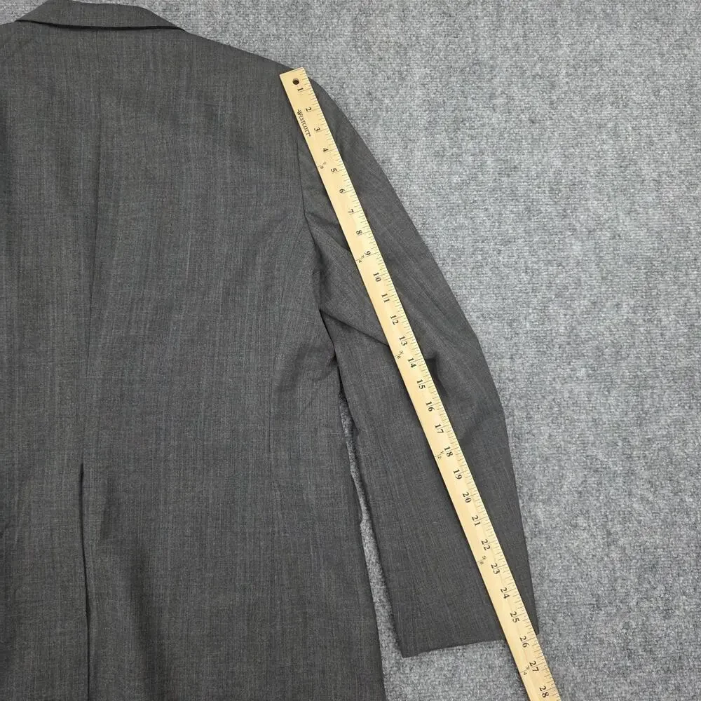 Vintage Chaps Ralph Lauren Blazer Mens 42R Gray Two Button Wool Blend USA Made